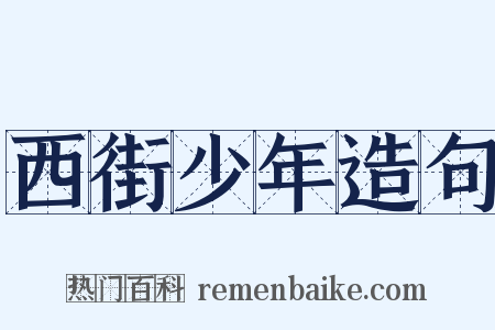 西街少年造句是什么意思的图片
